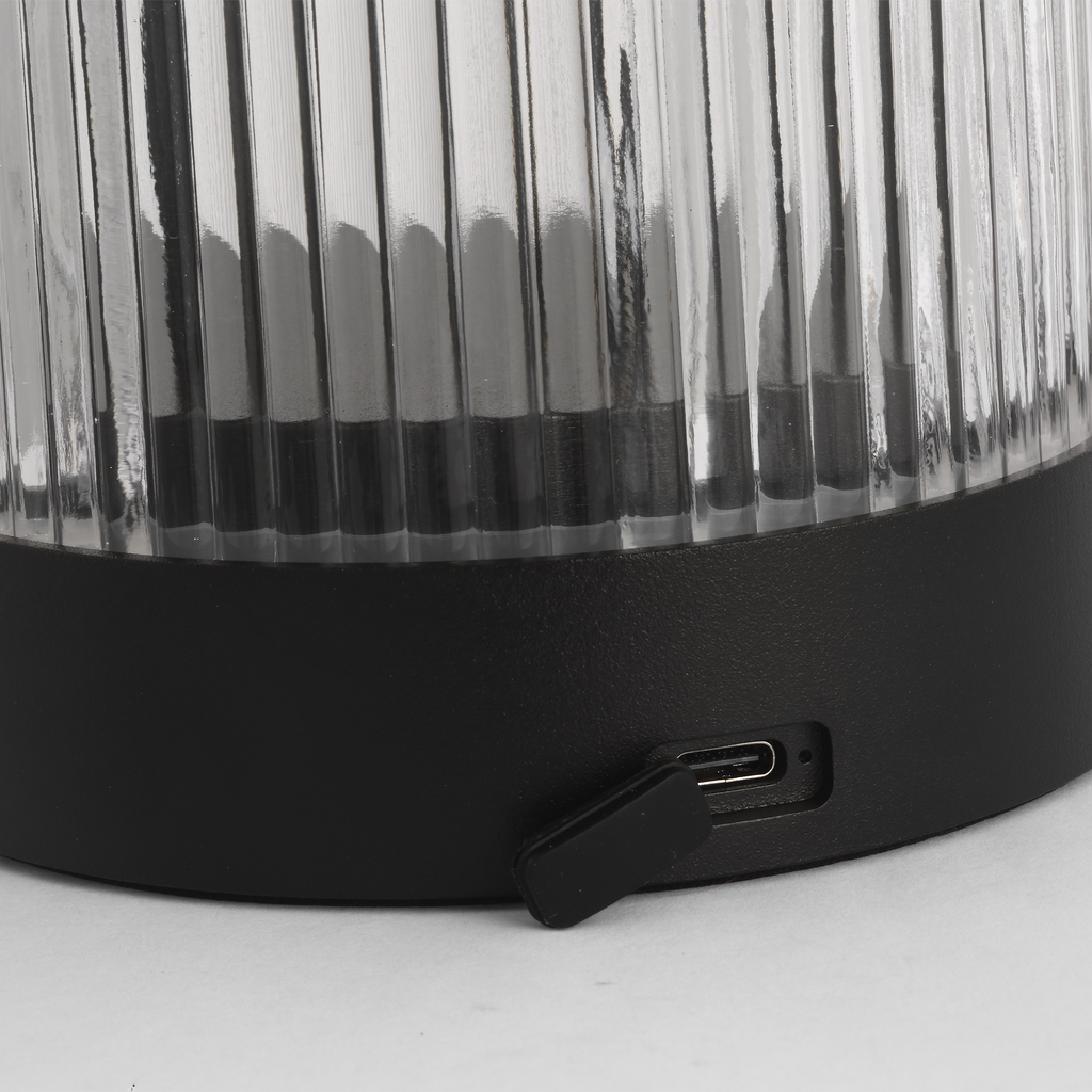 Tawa Accent Rechargeable Table Lamp Black 2700K 90 CRI wall charger included