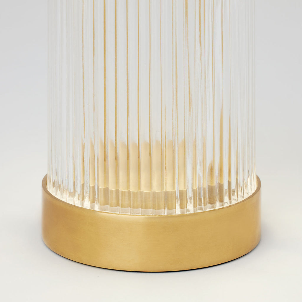 Tawa Accent Rechargeable Table Lamp Natural Brass 2700K 90 CRI wall charger included