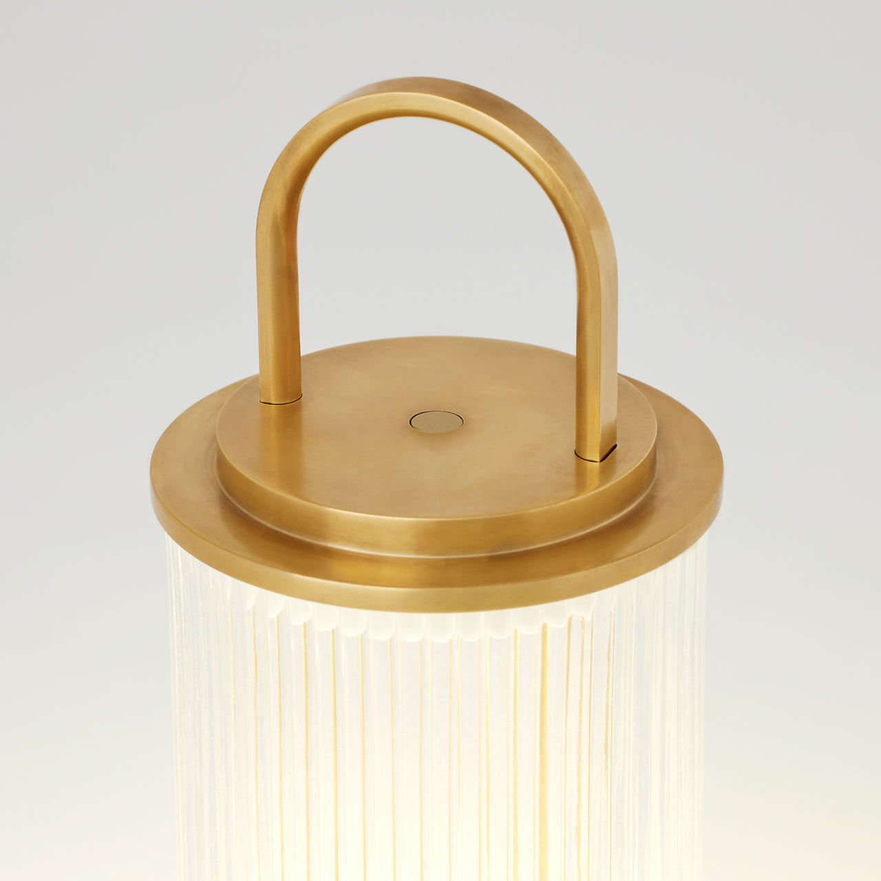 Tawa Accent Rechargeable Table Lamp Natural Brass 2700K 90 CRI wall charger included