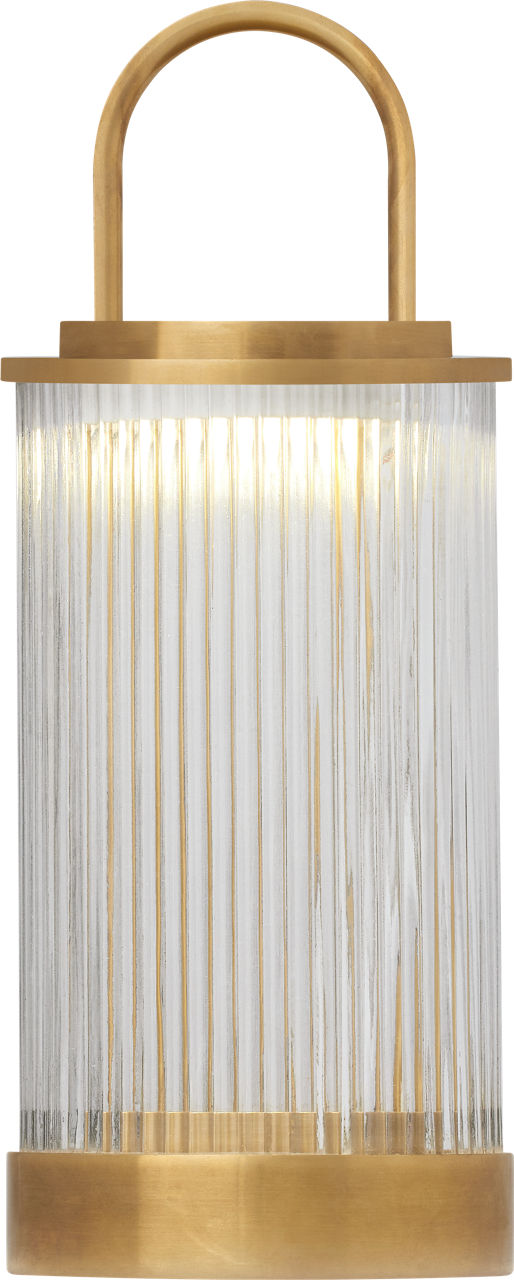 Tawa Accent Rechargeable Table Lamp Natural Brass 2700K 90 CRI wall charger included
