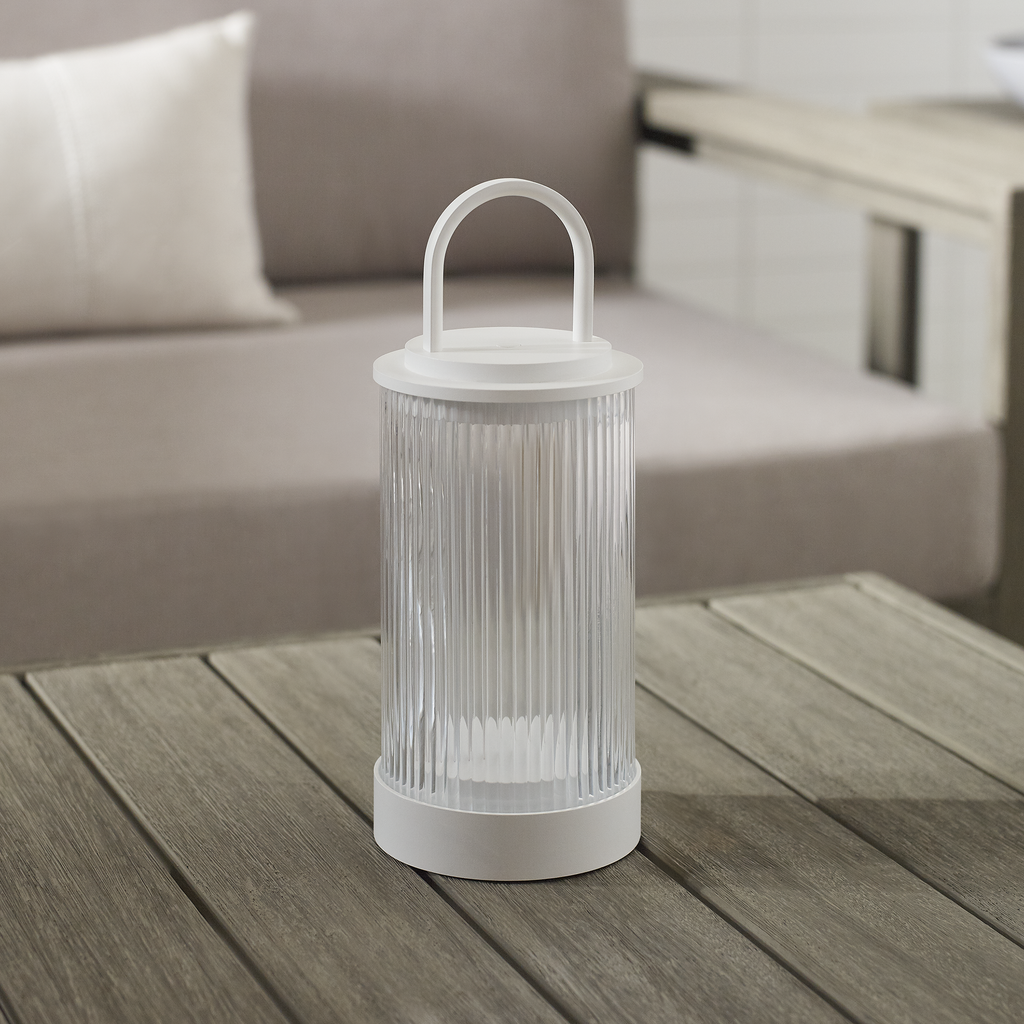 Tawa Accent Rechargeable Table Lamp matte White 2700K 90 CRI wall charger included