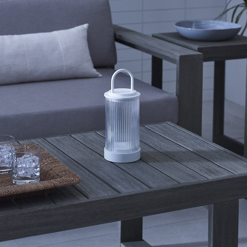 Tawa Accent Rechargeable Table Lamp matte White 2700K 90 CRI wall charger included