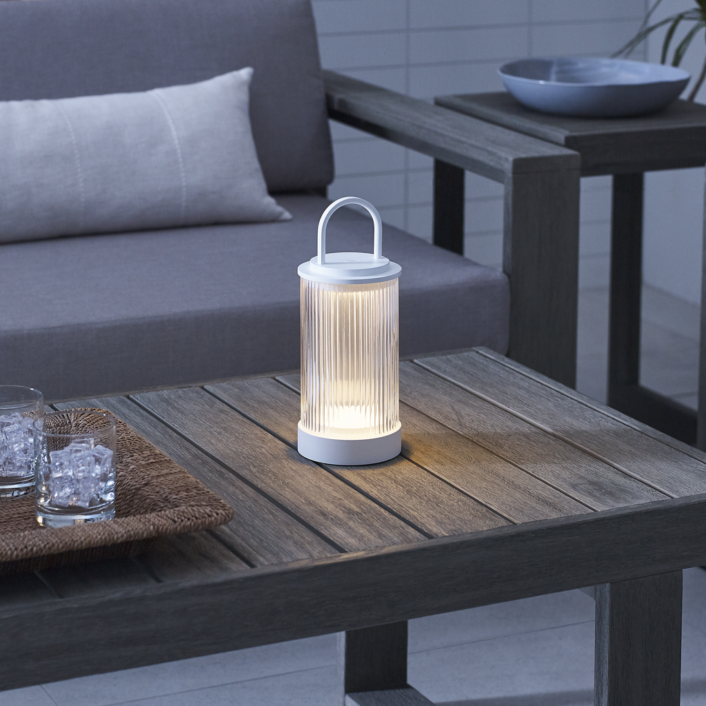 Tawa Accent Rechargeable Table Lamp matte White 2700K 90 CRI wall charger included