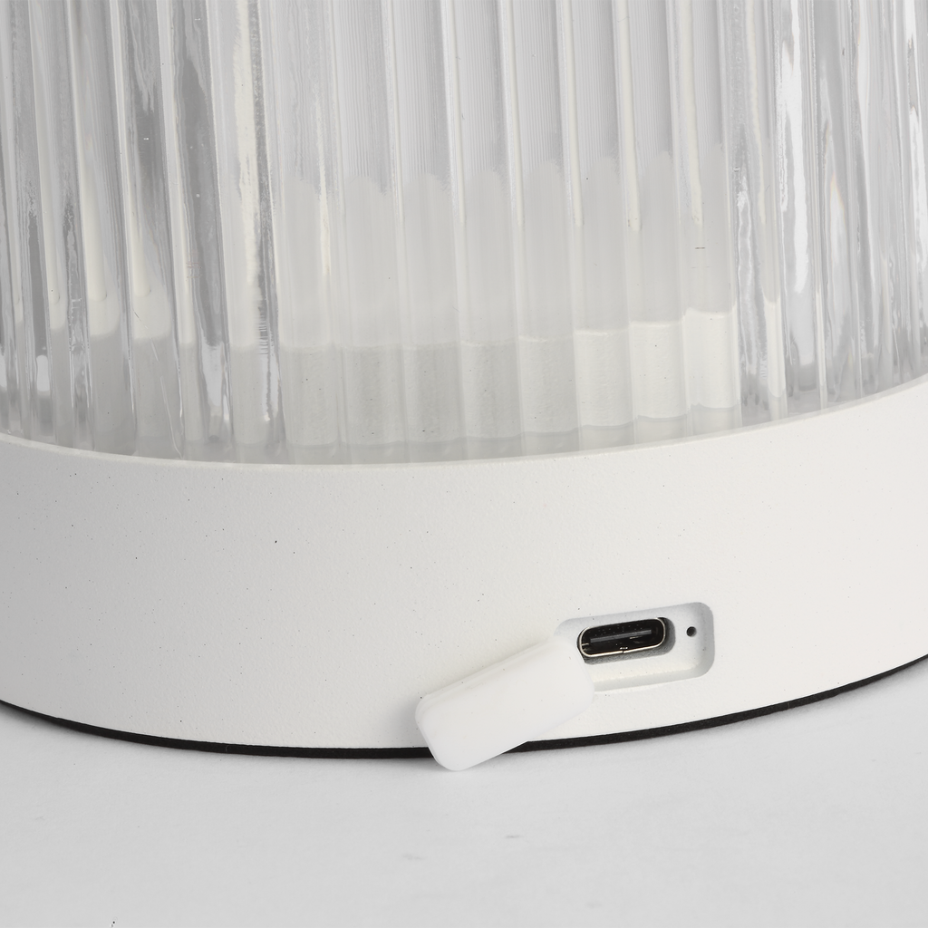 Tawa Accent Rechargeable Table Lamp matte White 2700K 90 CRI wall charger included
