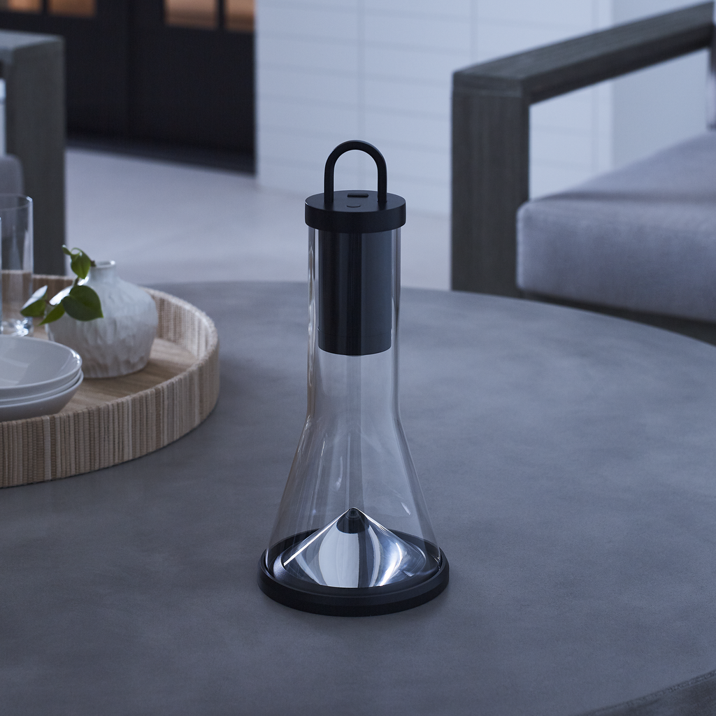 Kandella Accent Rechargeable Table Lamp Black 2700K 90 CRI wall charger included