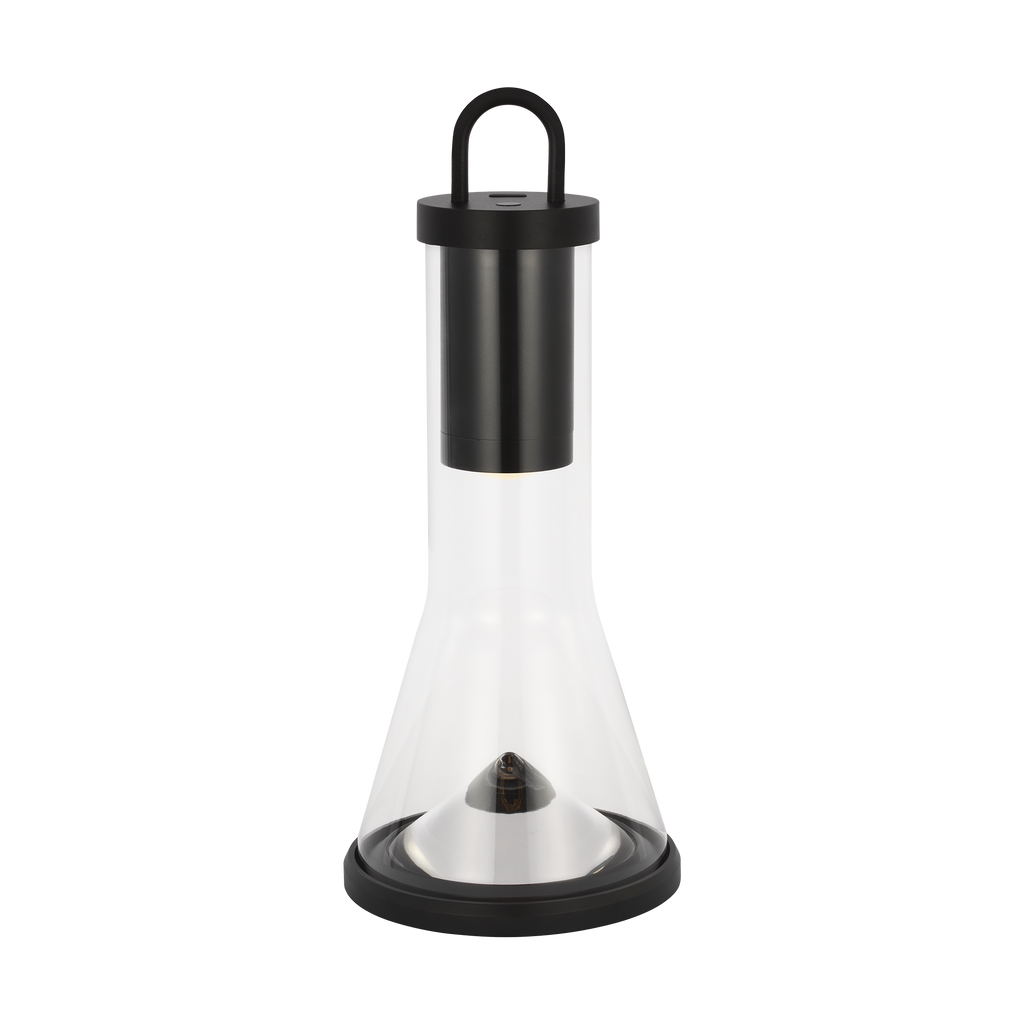 Kandella Accent Rechargeable Table Lamp Black 2700K 90 CRI wall charger included