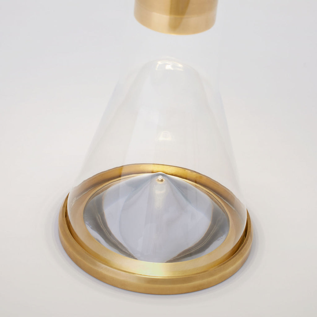 Kandella Accent Rechargeable Table Lamp Natural Brass 2700K 90 CRI wall charger included