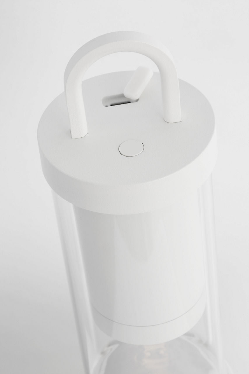 Kandella Accent Rechargeable Table Lamp matte White 2700K 90 CRI wall charger included