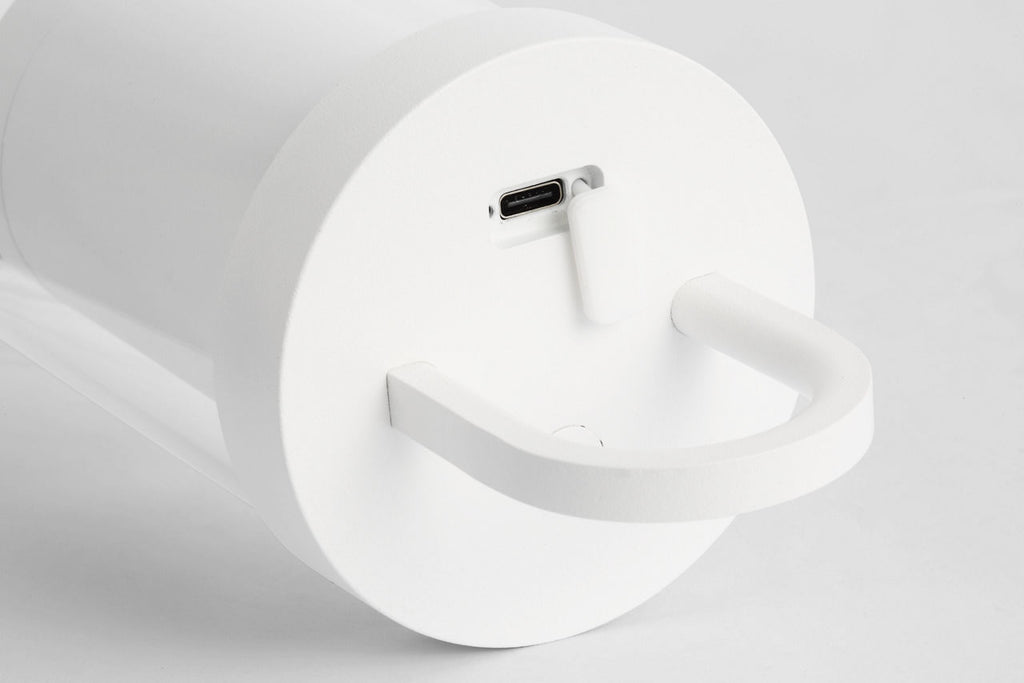 Kandella Accent Rechargeable Table Lamp matte White 2700K 90 CRI wall charger included