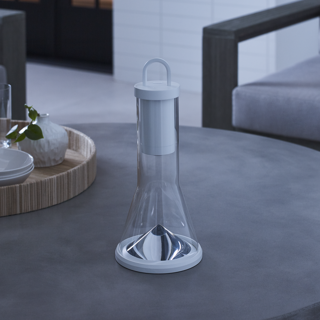 Kandella Accent Rechargeable Table Lamp matte White 2700K 90 CRI wall charger included