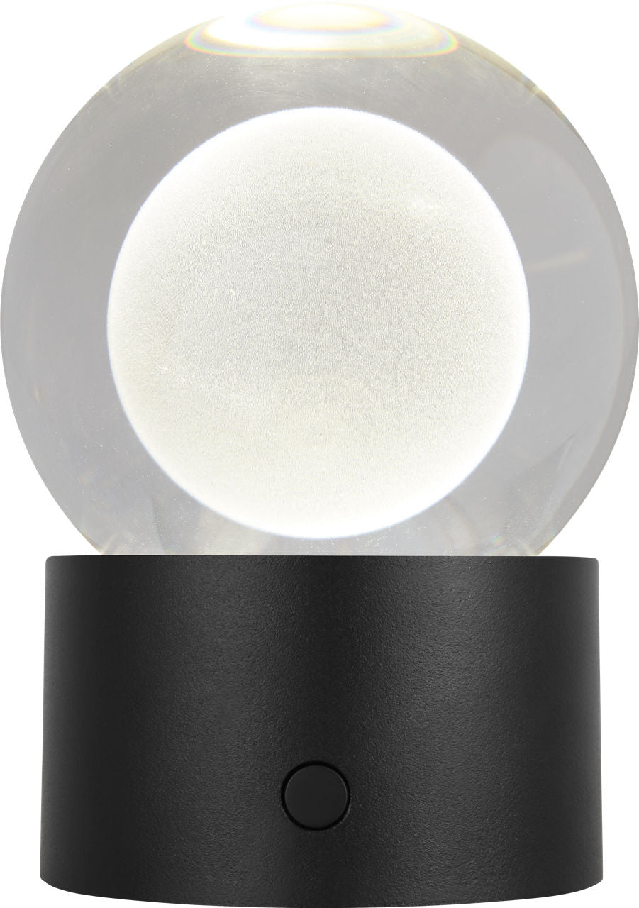 Mina Accent Rechargeable Table Lamp Black 2700K 90 CRI wall charger included