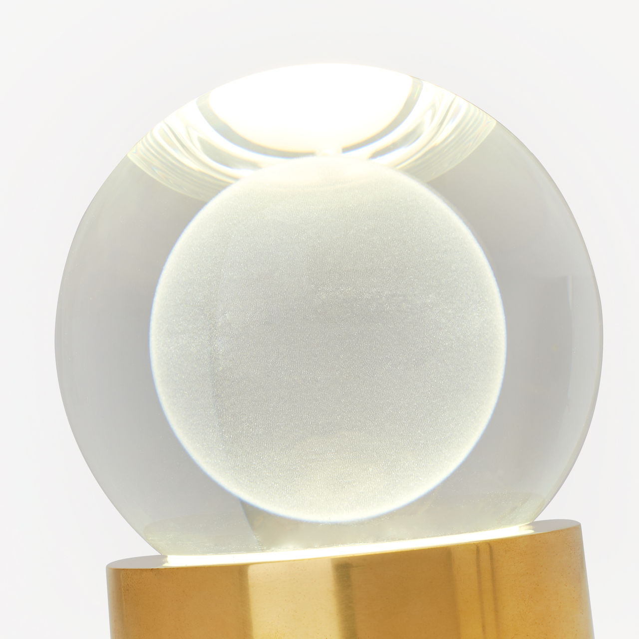 Mina Accent Rechargeable Table Lamp Natural Brass 2700K 90 CRI wall charger included
