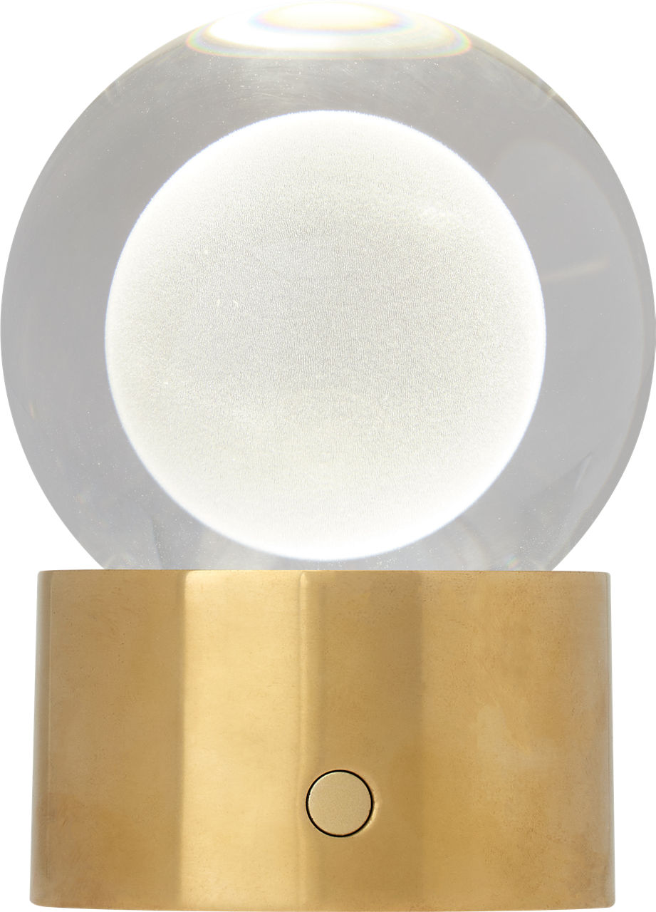 Mina Accent Rechargeable Table Lamp Natural Brass 2700K 90 CRI wall charger included