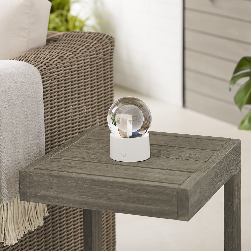 Mina Accent Rechargeable Table Lamp matte White 2700K 90 CRI wall charger included