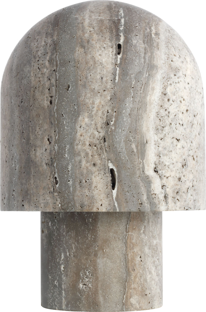 Kennett Small Travertine Table Lamp dark travertine 2700K 90 CRI