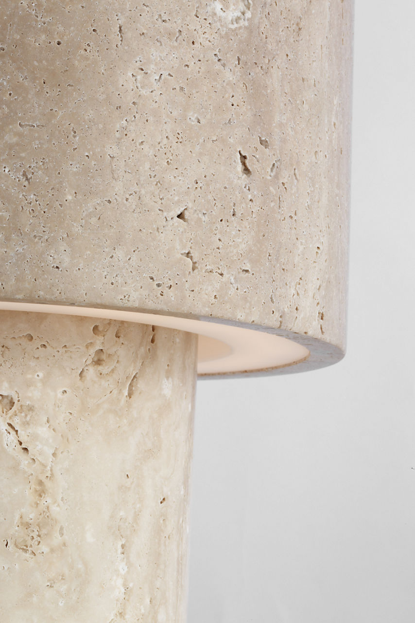 Kennett Small Travertine Table Lamp natural travertine 2700K 90 CRI