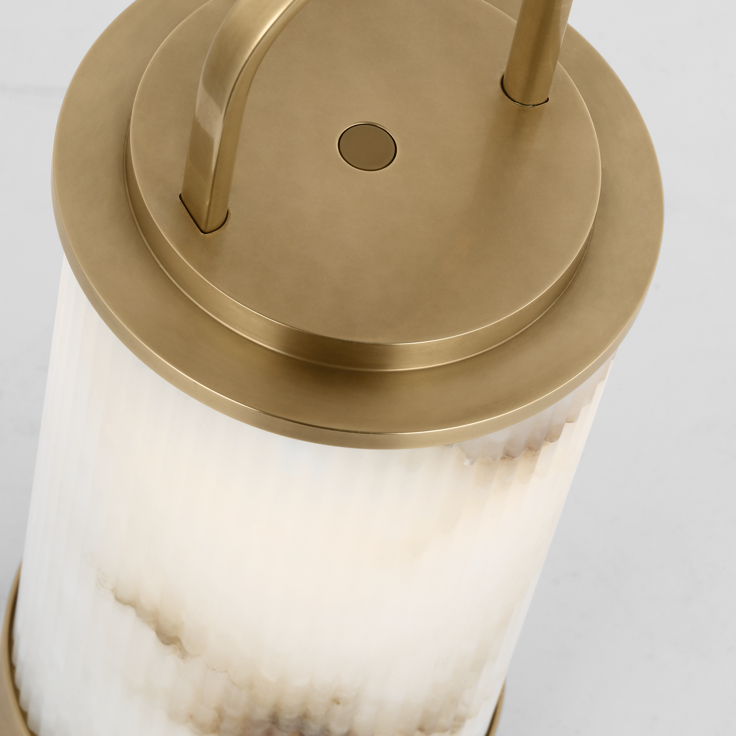 Tawa Alabaster Accent Rechargeable Table Lamp Alabaster Hand Rubbed Antique Brass 2700K 90 CRI