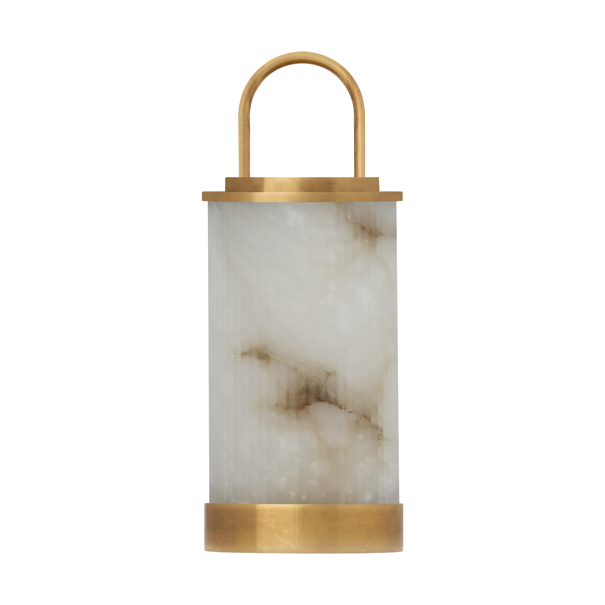 Tawa Alabaster Accent Rechargeable Table Lamp Alabaster Hand Rubbed Antique Brass 2700K 90 CRI