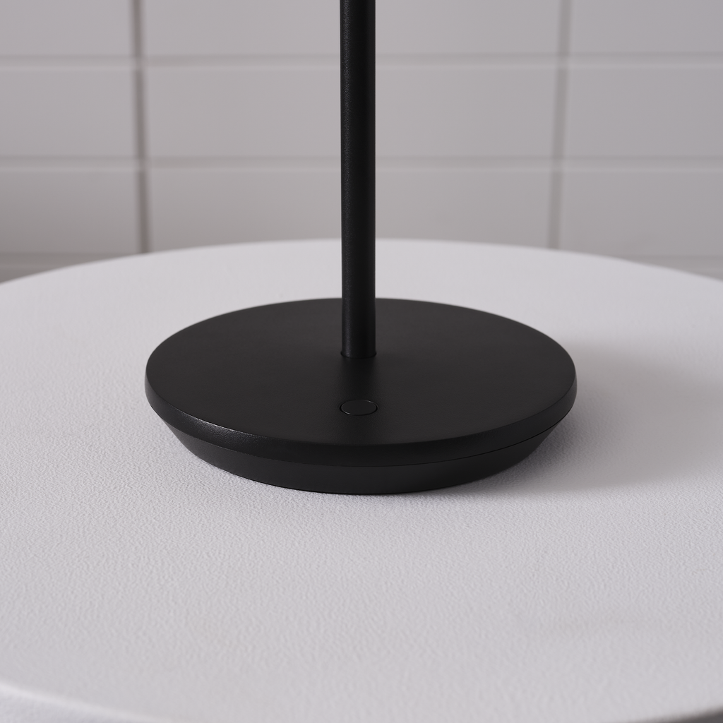 Nevis Short Accent Rechargeable Table Lamp Black 2700K 90 CRI