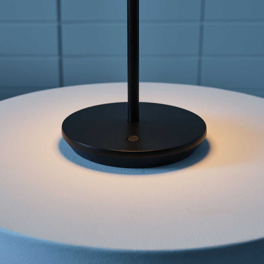 Nevis Short Accent Rechargeable Table Lamp Black 2700K 90 CRI
