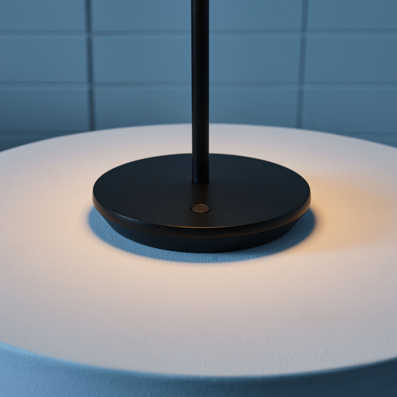 Nevis Short Accent Rechargeable Table Lamp Black 2700K 90 CRI