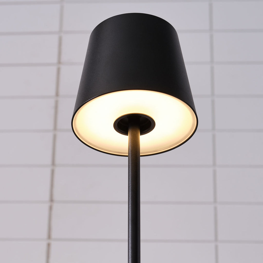 Nevis Short Accent Rechargeable Table Lamp Black 2700K 90 CRI