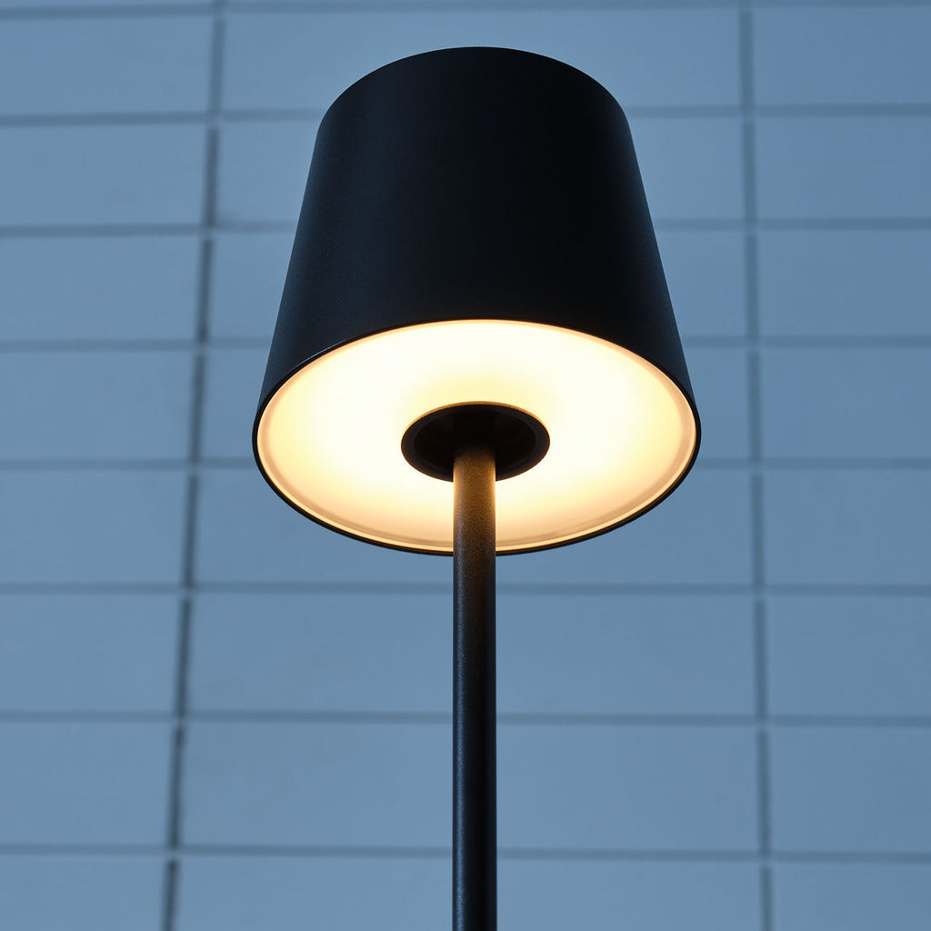 Nevis Short Accent Rechargeable Table Lamp Black 2700K 90 CRI