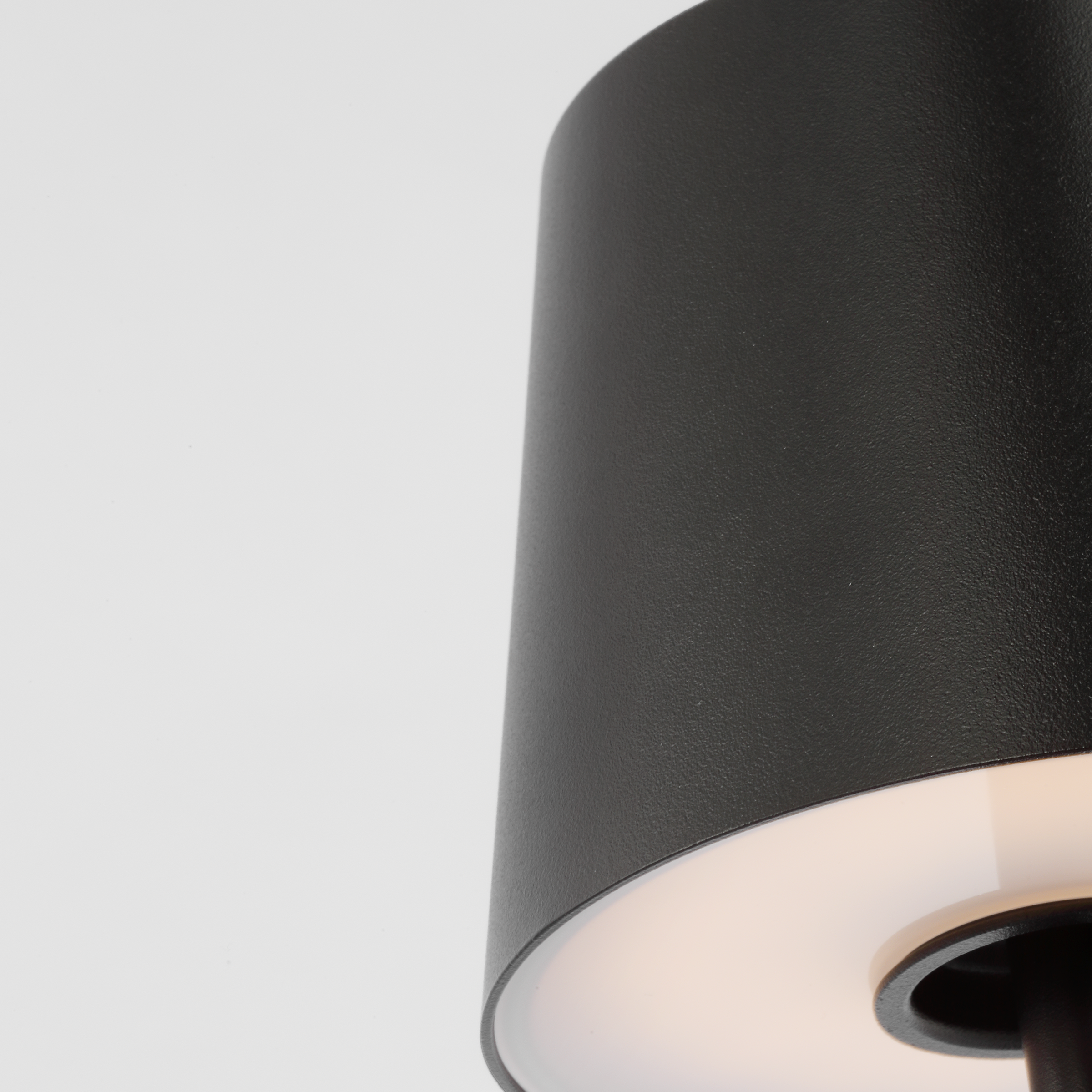 Nevis Short Accent Rechargeable Table Lamp Black 2700K 90 CRI