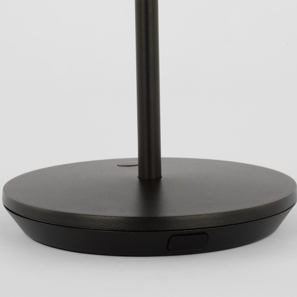 Nevis Short Accent Rechargeable Table Lamp Black 2700K 90 CRI