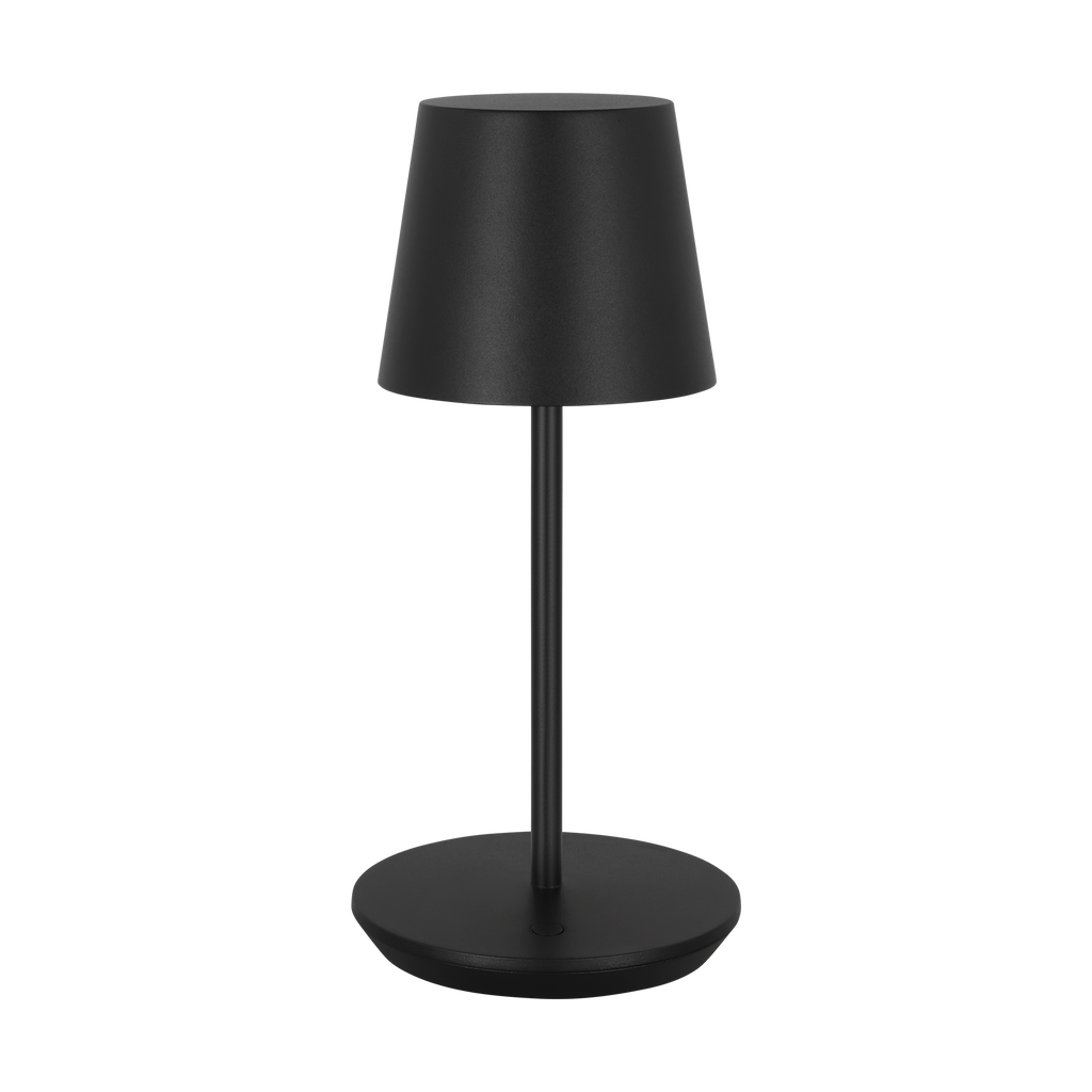 Nevis Short Accent Rechargeable Table Lamp Black 2700K 90 CRI