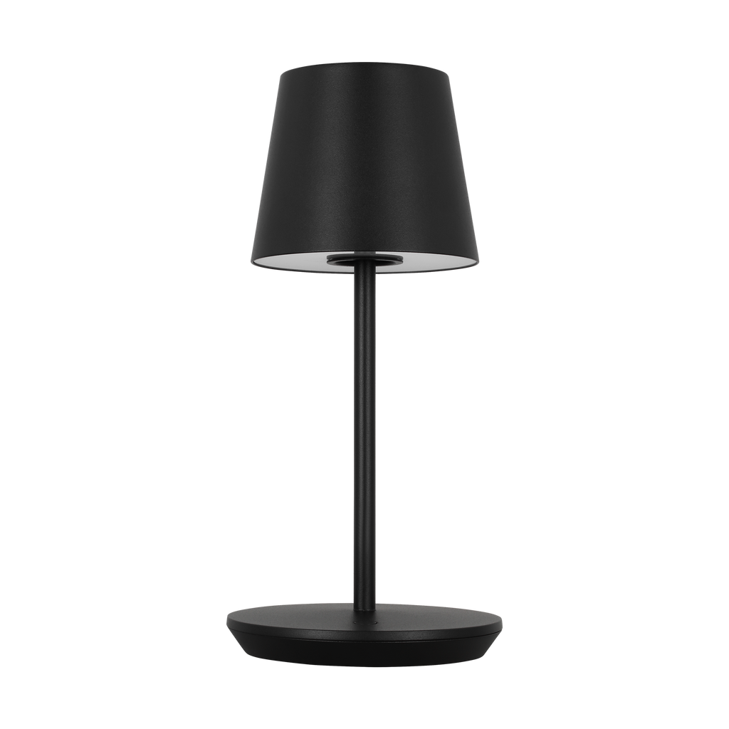 Nevis Short Accent Rechargeable Table Lamp Black 2700K 90 CRI