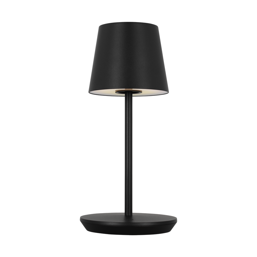 Nevis Short Accent Rechargeable Table Lamp Black 2700K 90 CRI