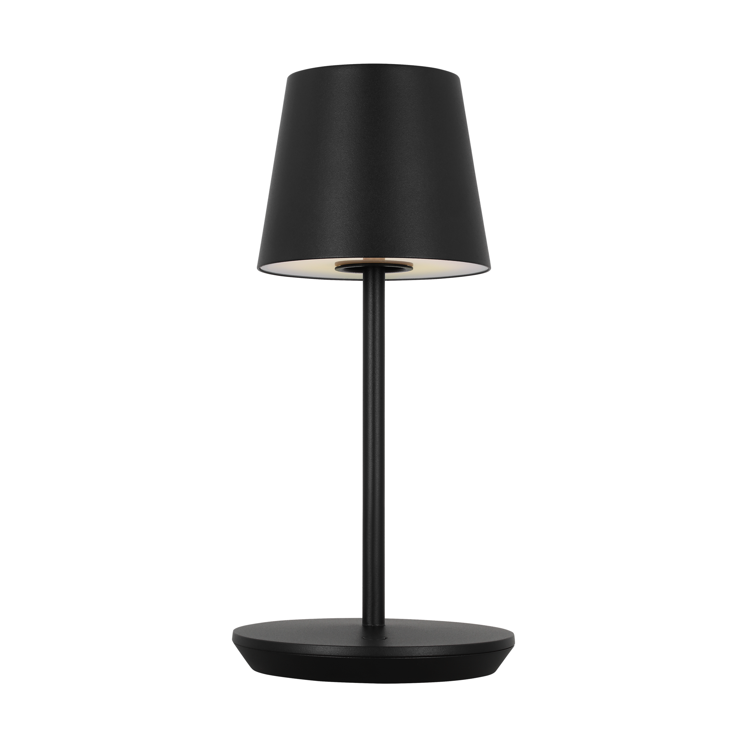 Nevis Short Accent Rechargeable Table Lamp Black 2700K 90 CRI