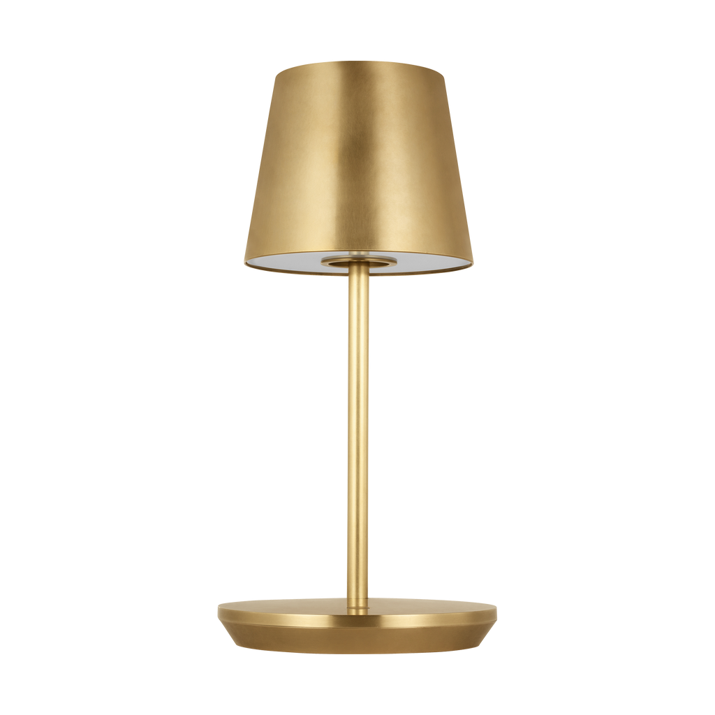 Nevis Short Accent Rechargeable Table Lamp hand-rubbed antique brass 2700K 90 CRI