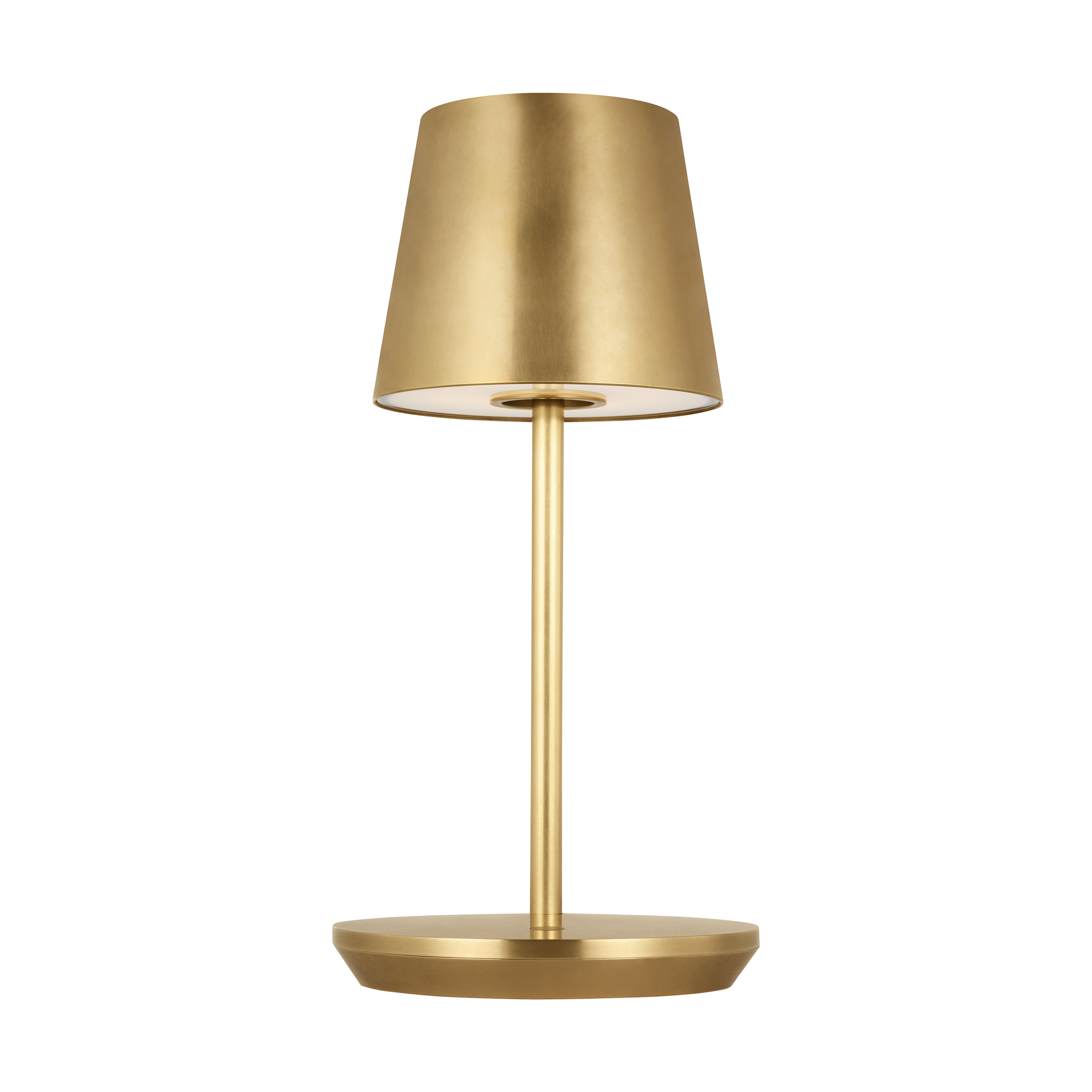Nevis Short Accent Rechargeable Table Lamp hand-rubbed antique brass 2700K 90 CRI