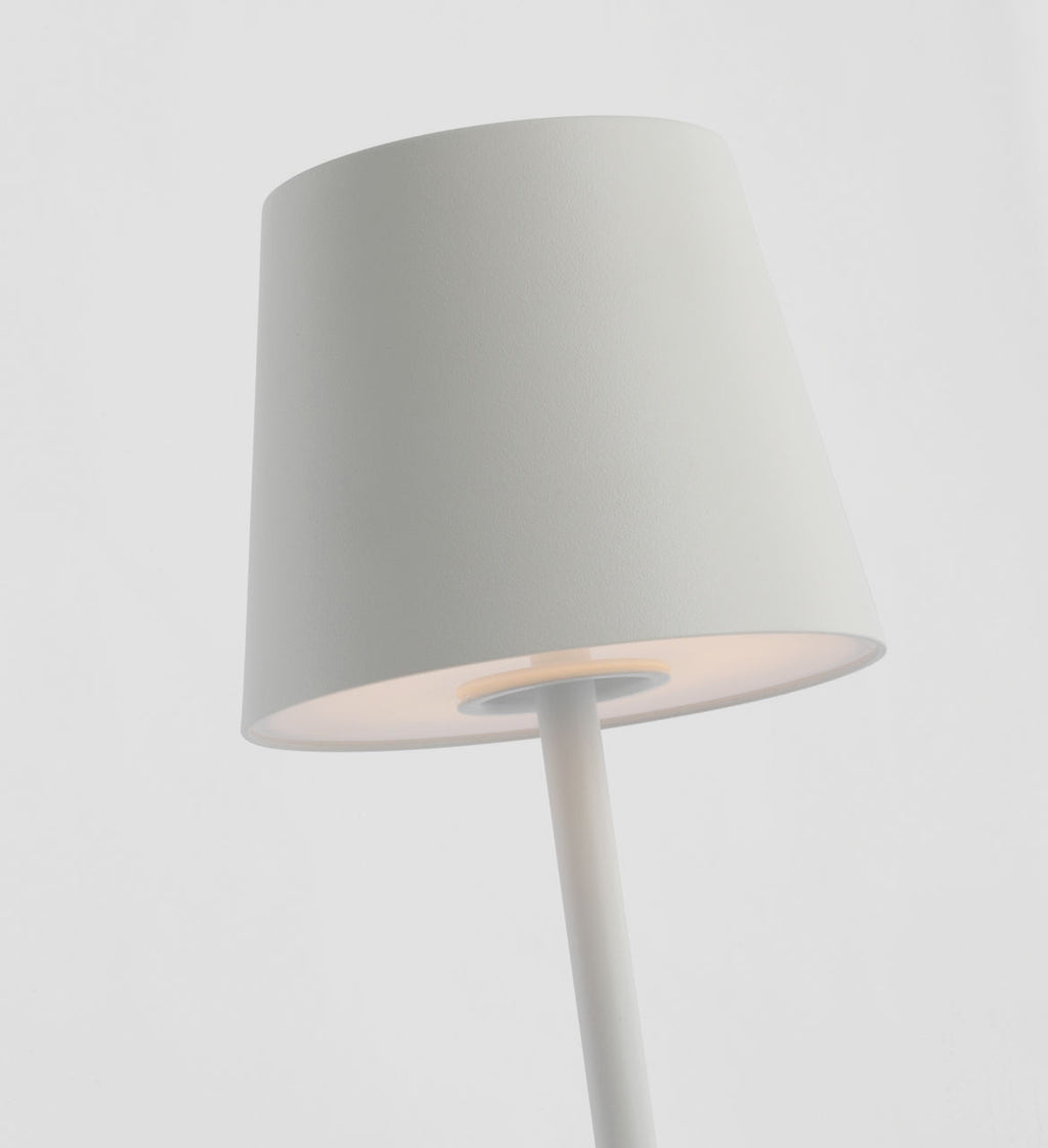 Nevis Short Accent Rechargeable Table Lamp Matte White 2700K 90 CRI