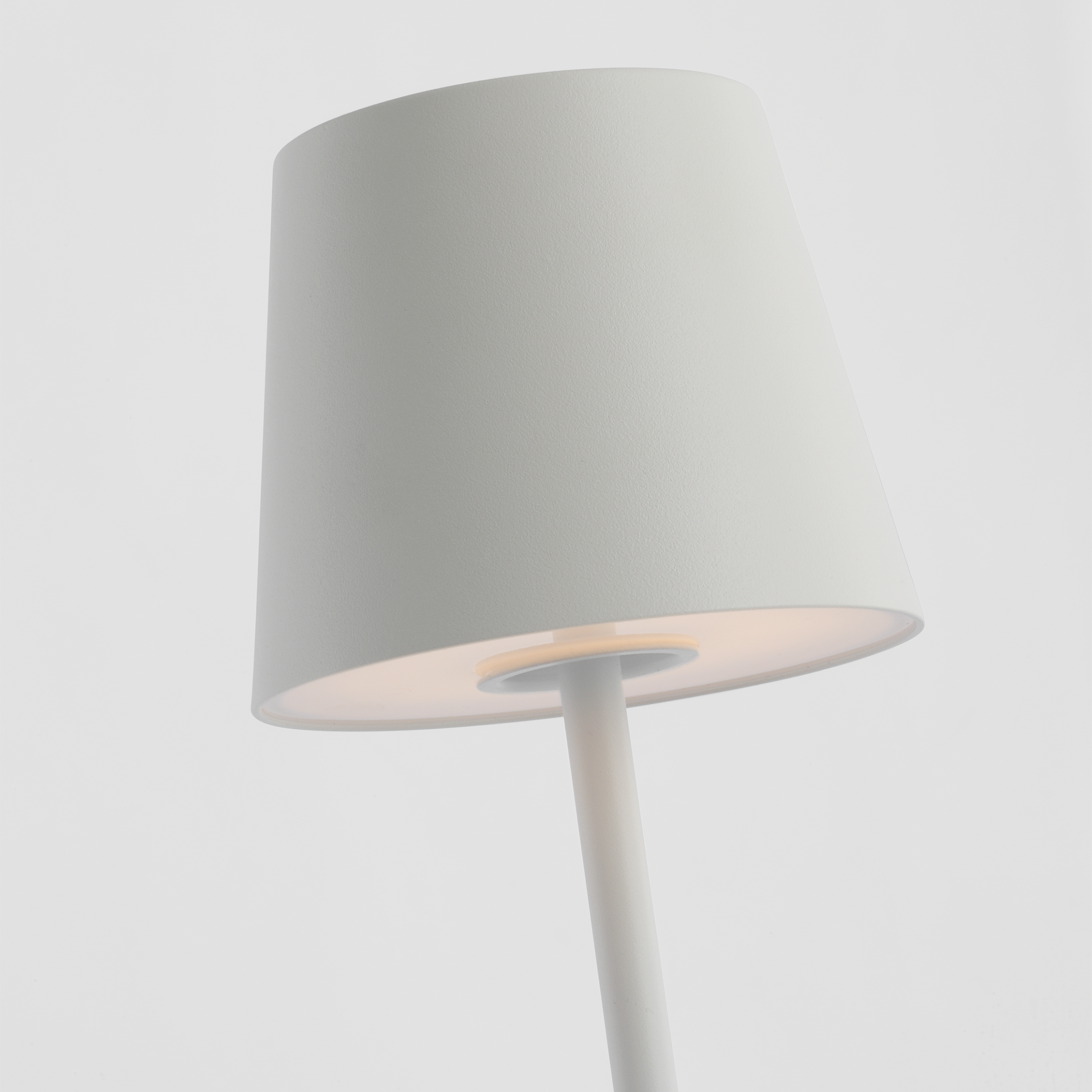 Nevis Short Accent Rechargeable Table Lamp Matte White 2700K 90 CRI