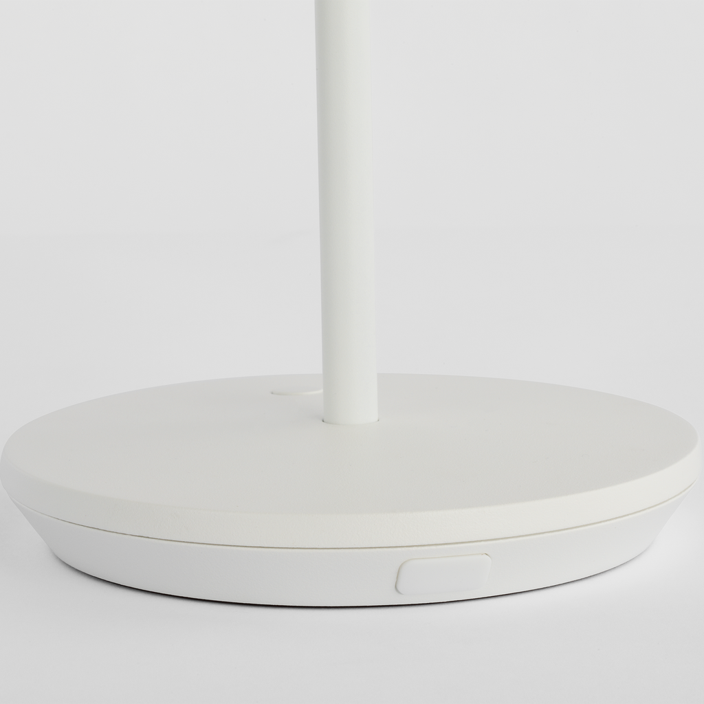Nevis Short Accent Rechargeable Table Lamp Matte White 2700K 90 CRI