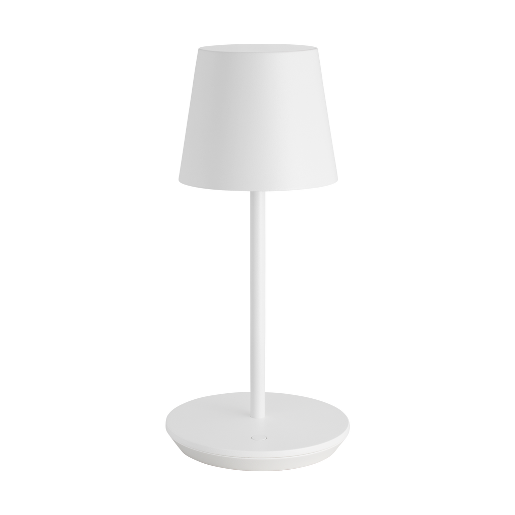 Nevis Short Accent Rechargeable Table Lamp Matte White 2700K 90 CRI