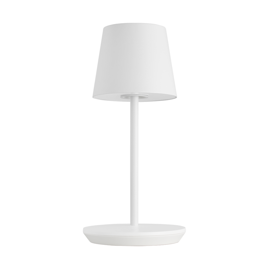 Nevis Short Accent Rechargeable Table Lamp Matte White 2700K 90 CRI
