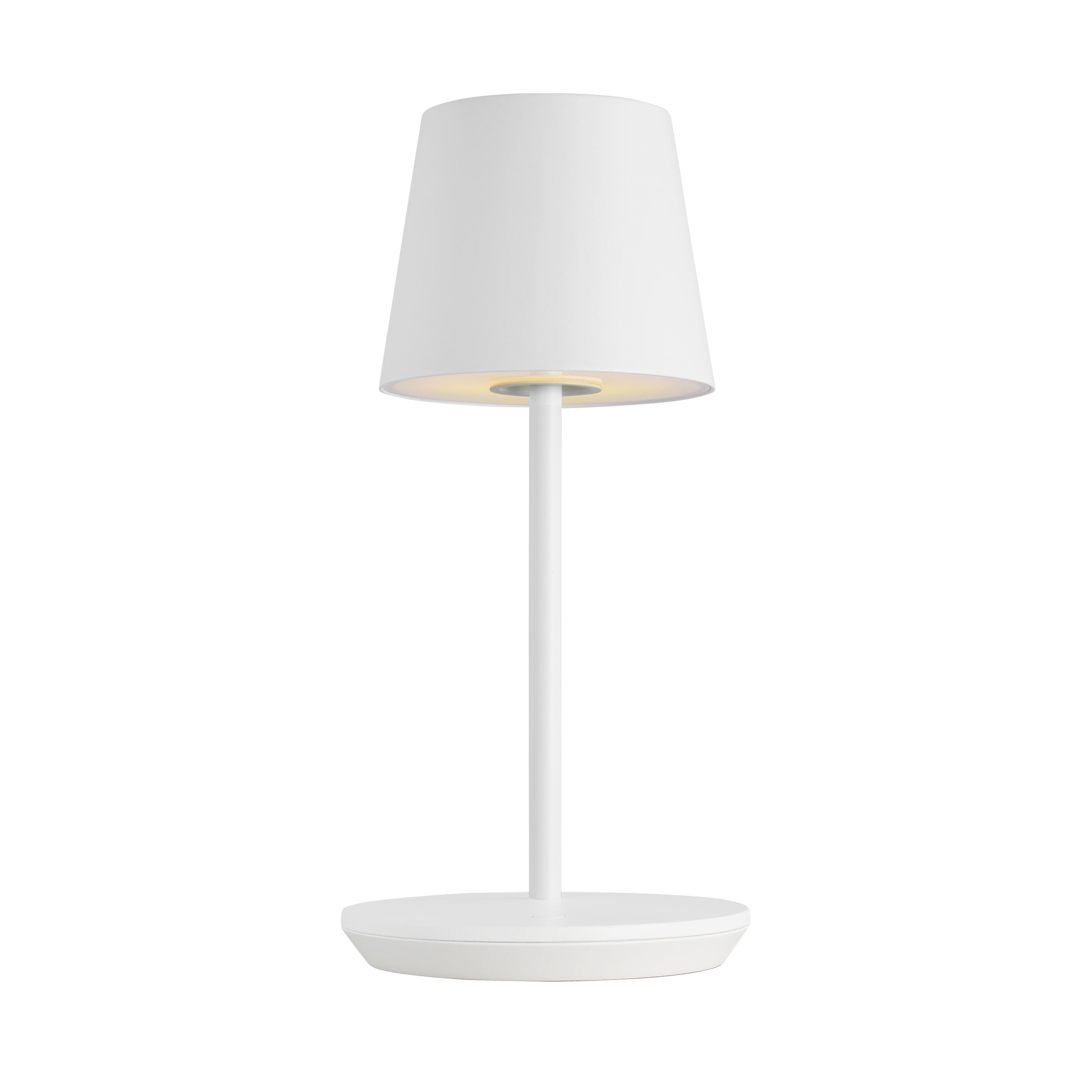 Nevis Short Accent Rechargeable Table Lamp Matte White 2700K 90 CRI
