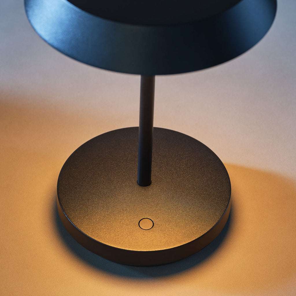 Tepa Short Accent Rechargeable Table Lamp Black 2700K 90 CRI