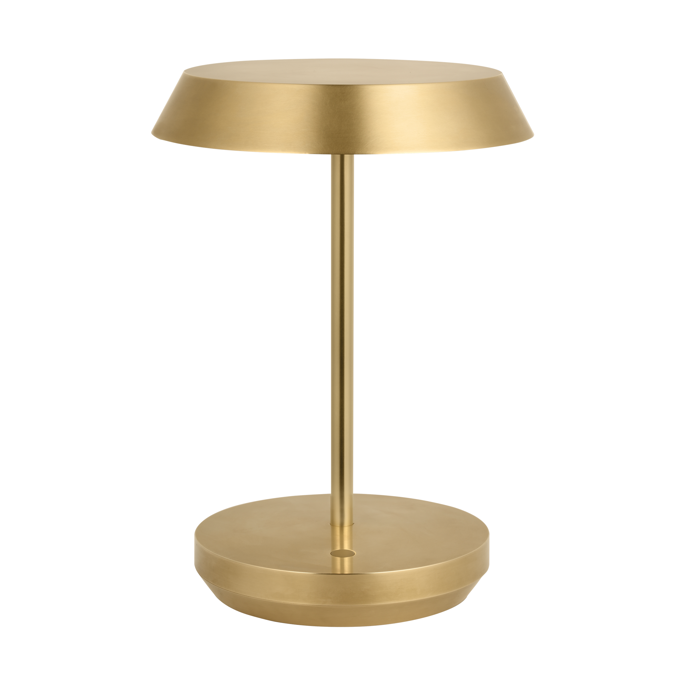 Tepa Short Accent Rechargeable Table Lamp Hand Rubbed Antique Brass 2700K 90 CRI