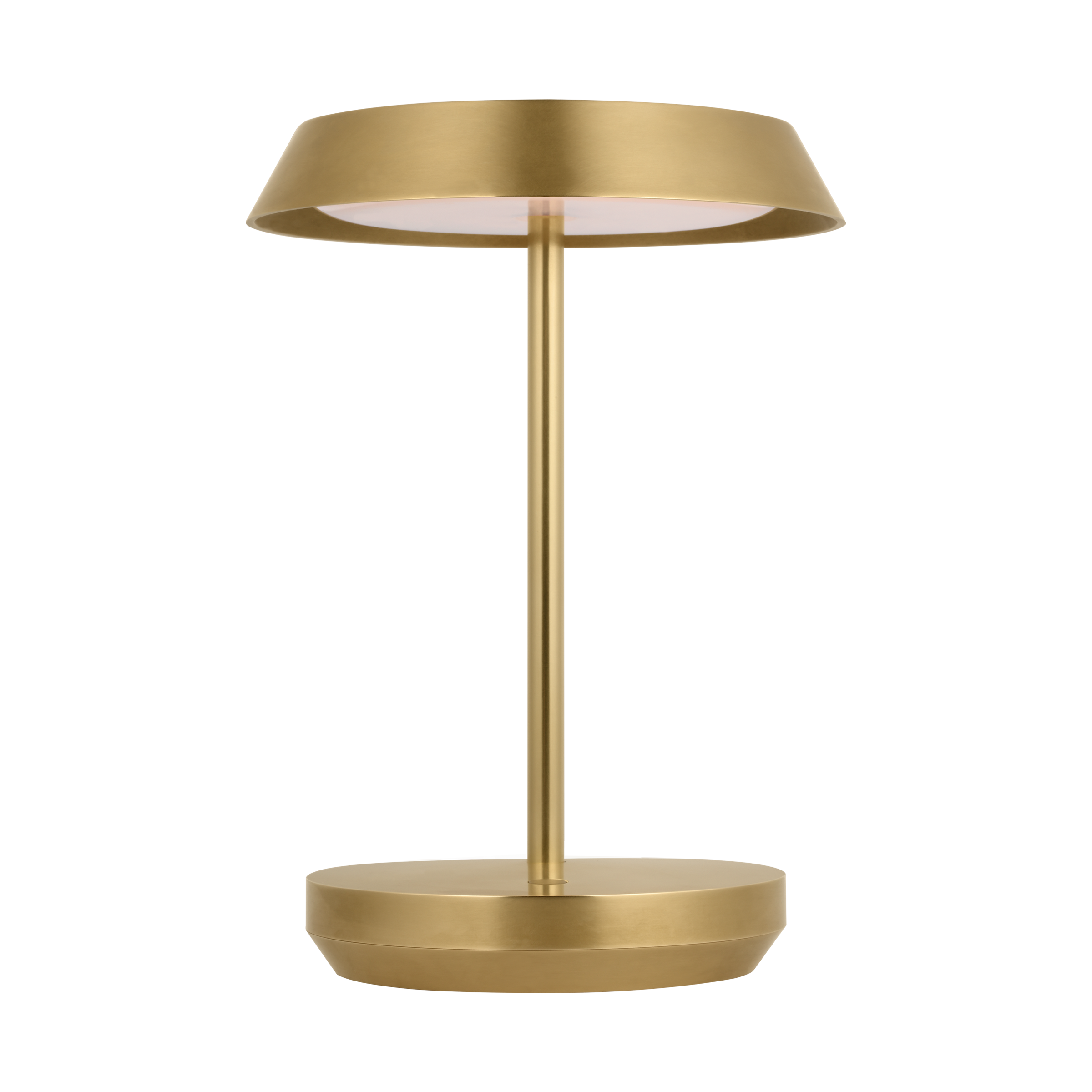 Tepa Short Accent Rechargeable Table Lamp Hand Rubbed Antique Brass 2700K 90 CRI