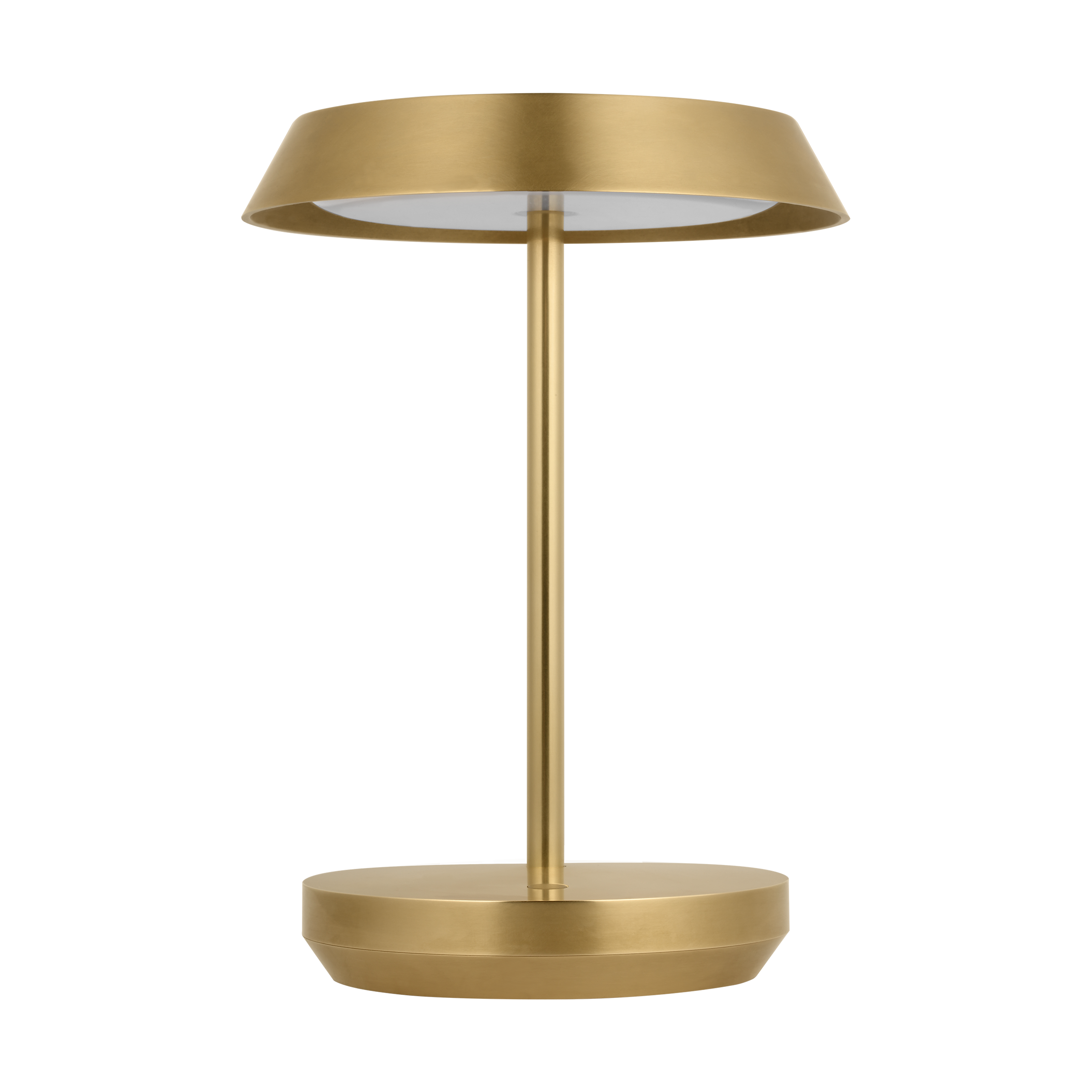 Tepa Short Accent Rechargeable Table Lamp Hand Rubbed Antique Brass 2700K 90 CRI