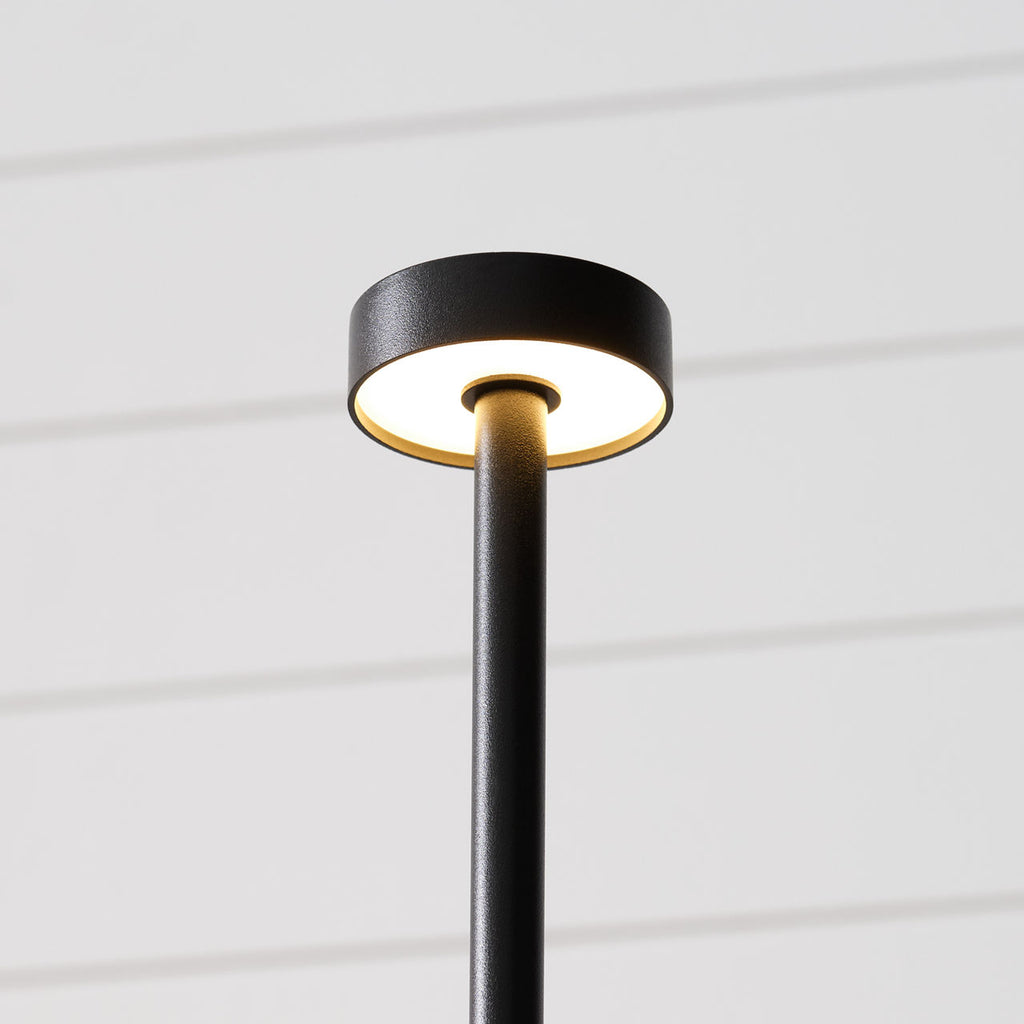 Moneta Short Accent Rechargeable Table Lamp Black 2700K 90 CRI