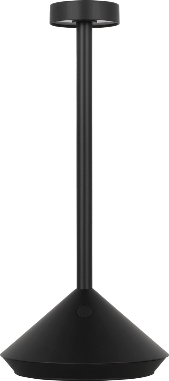 Moneta Short Accent Rechargeable Table Lamp Black 2700K 90 CRI