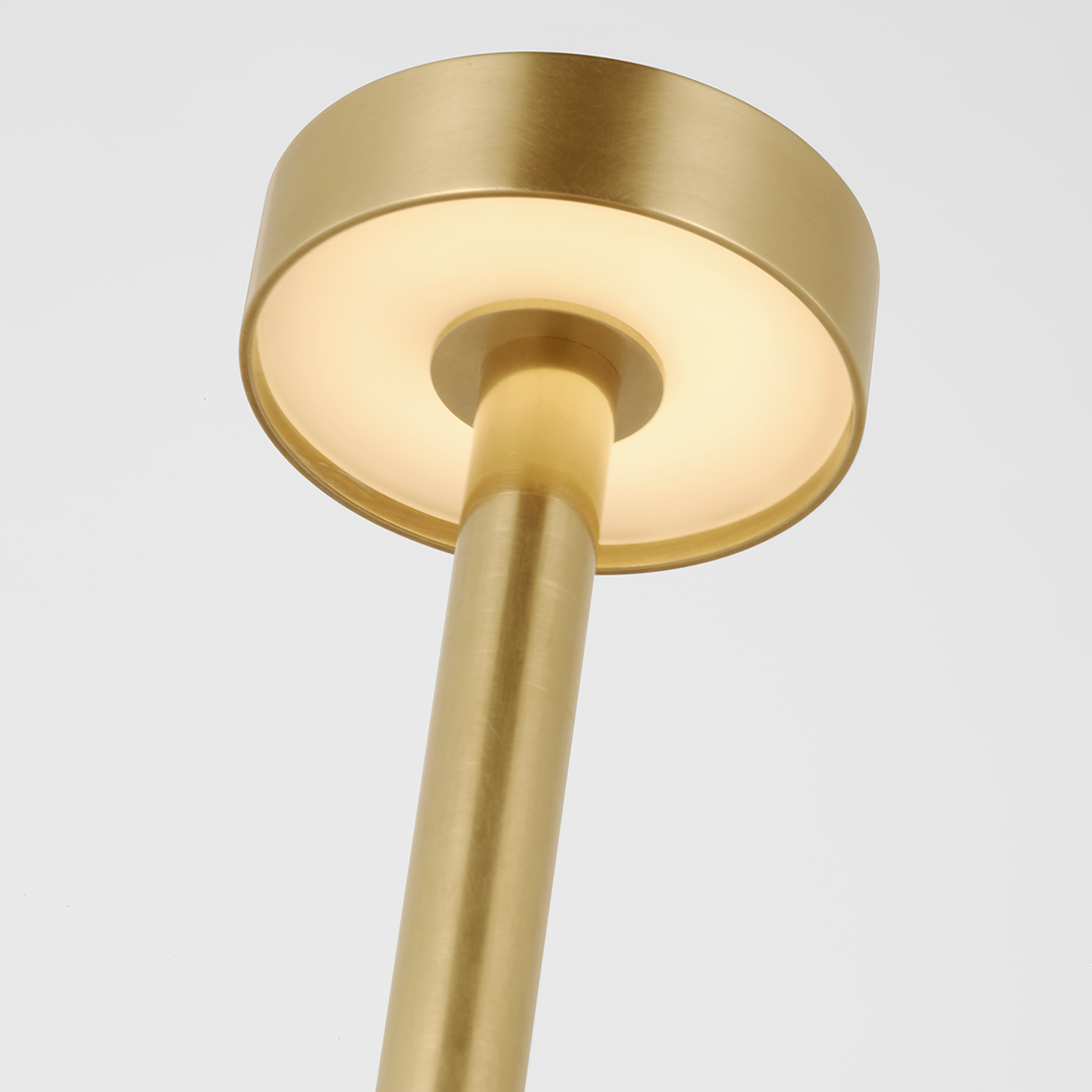 Moneta Short Accent Rechargeable Table Lamp Hand Rubbed Antique Brass 2700K 90 CRI