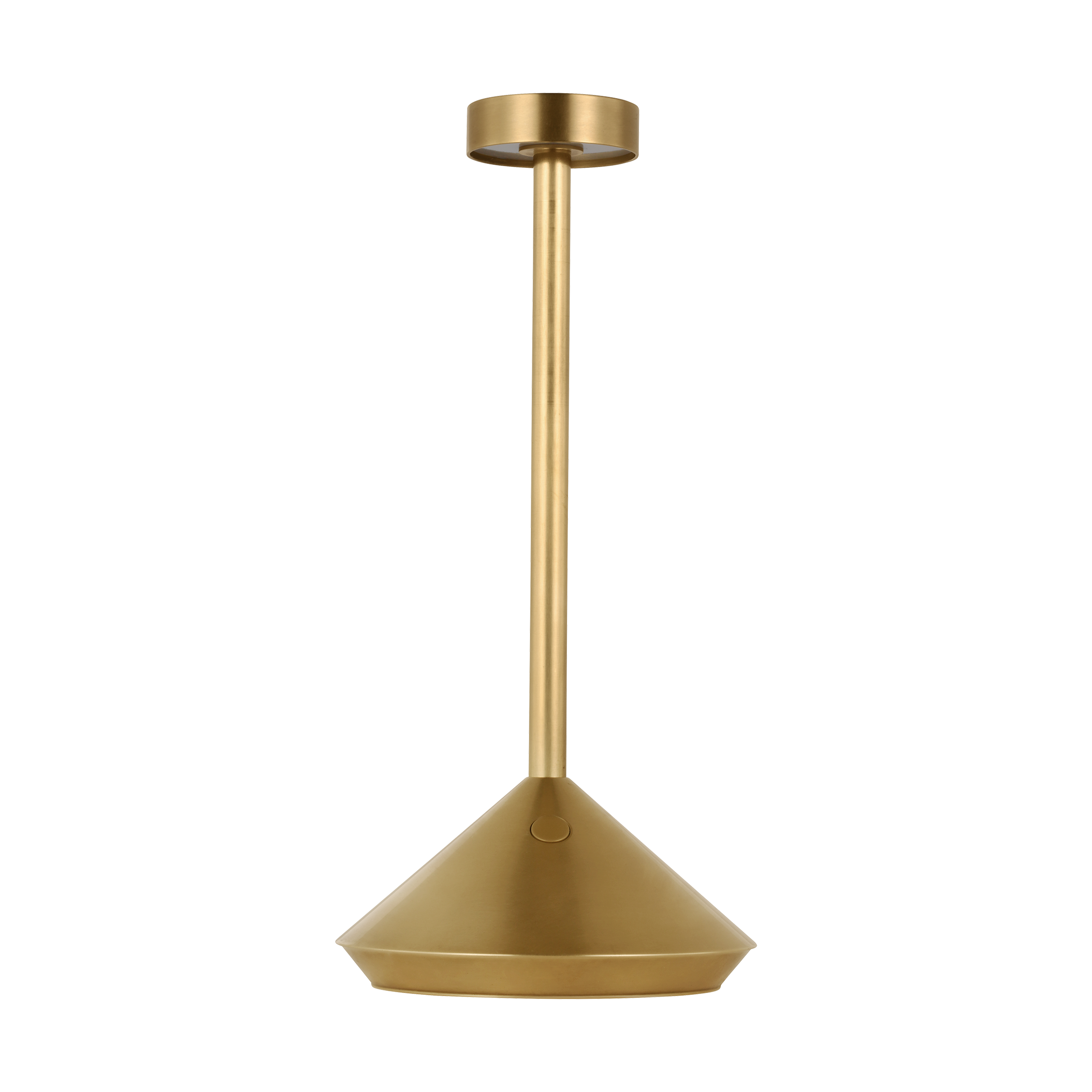 Moneta Short Accent Rechargeable Table Lamp Hand Rubbed Antique Brass 2700K 90 CRI