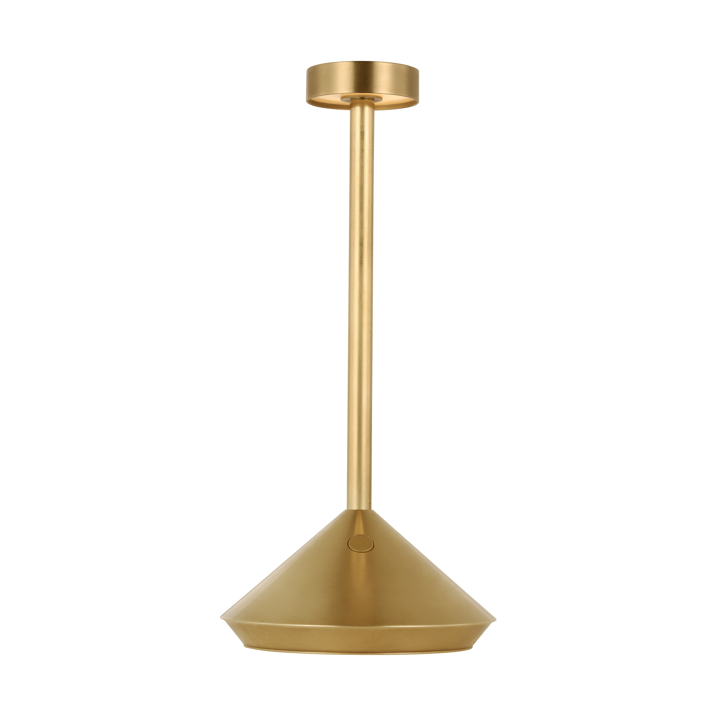 Moneta Short Accent Rechargeable Table Lamp Hand Rubbed Antique Brass 2700K 90 CRI